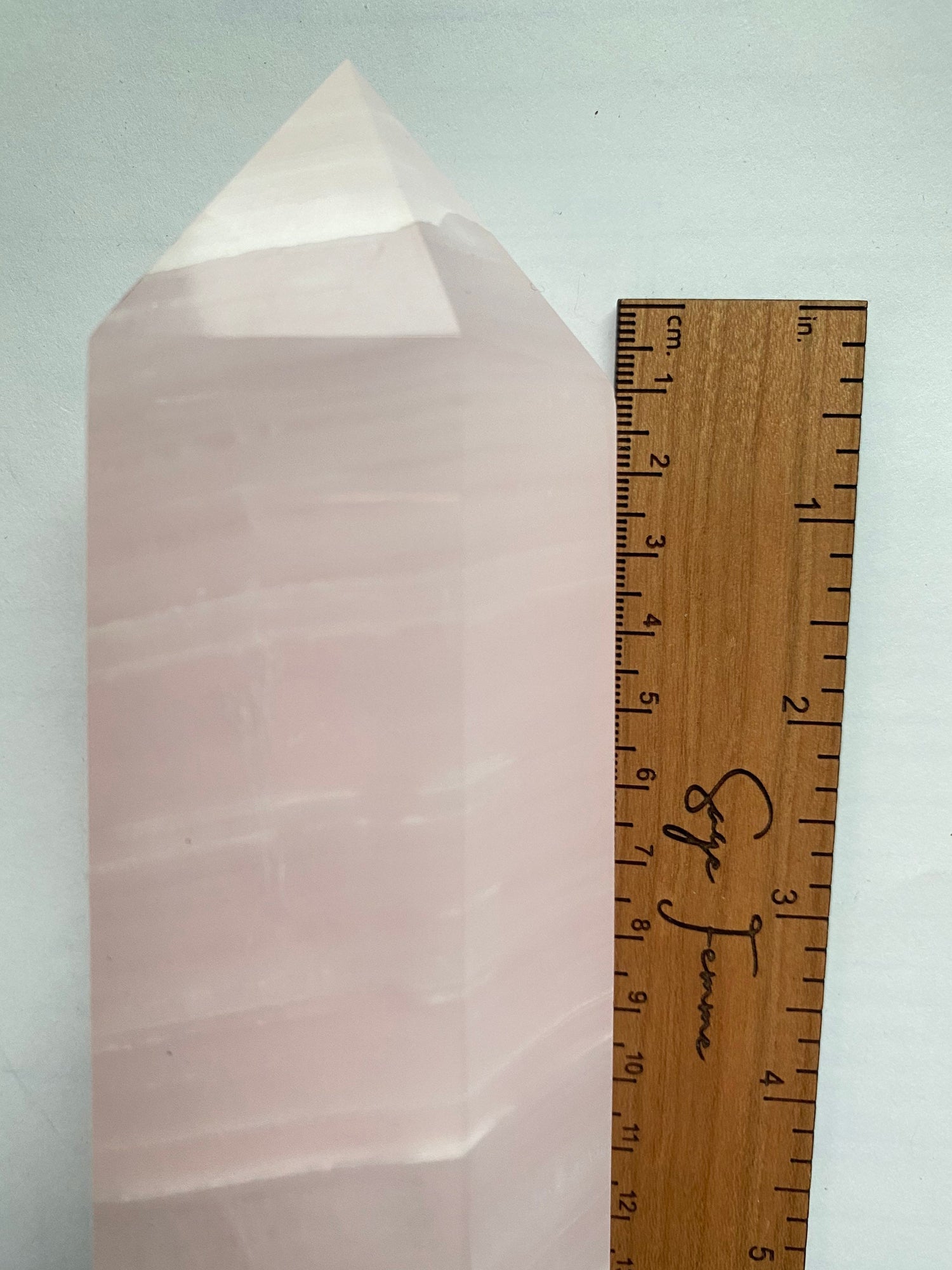 STUNNING Pink Mangano Calcite Tower | UV Reactive Calcite | Blacklight Crystal | Pink Calcite | Manganoan Calcite
