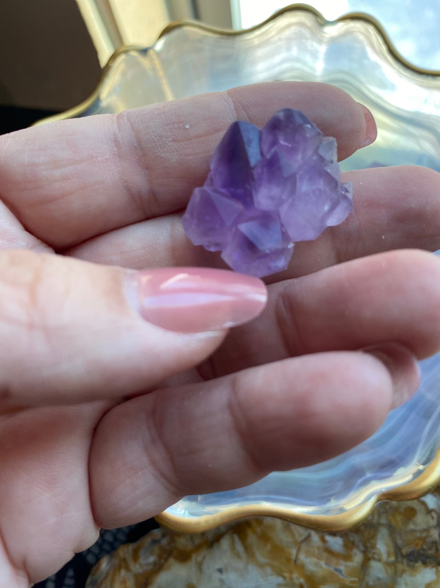 Set of 2 Raw Amethyst Clusters- intuitively picked | Amethyst Flowers | Crystal Tumbles | Purple Specimen | Mini Amethyst | Craft Supply