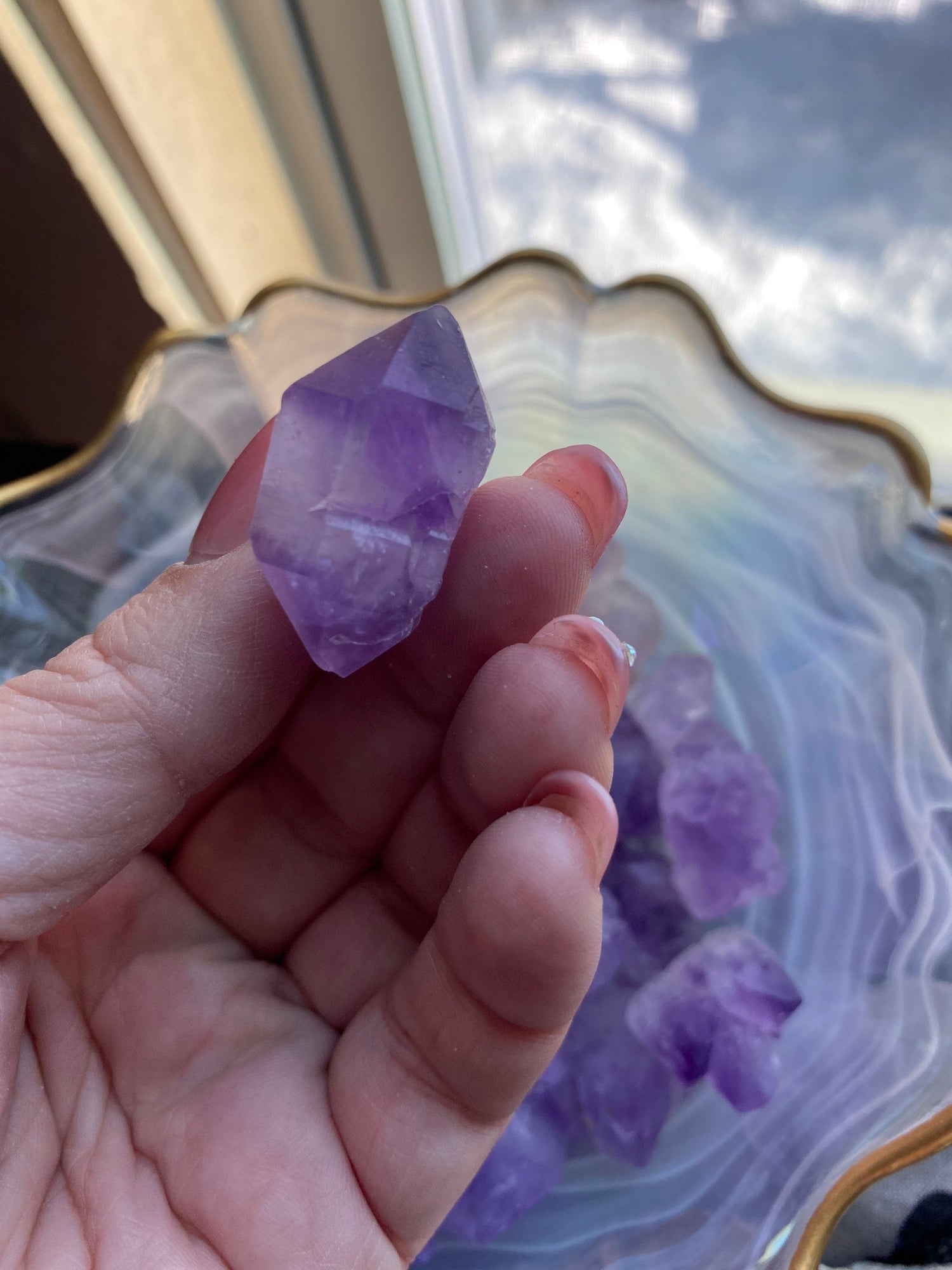 Set of 2 Raw Amethyst Clusters- intuitively picked | Amethyst Flowers | Crystal Tumbles | Purple Specimen | Mini Amethyst | Craft Supply
